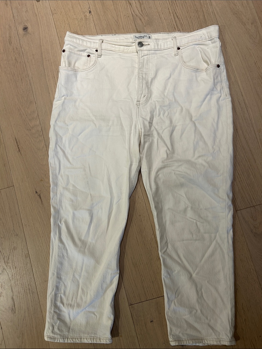 White Straight Jeans — The Ankle Straight Ultra High Rise - Short Length